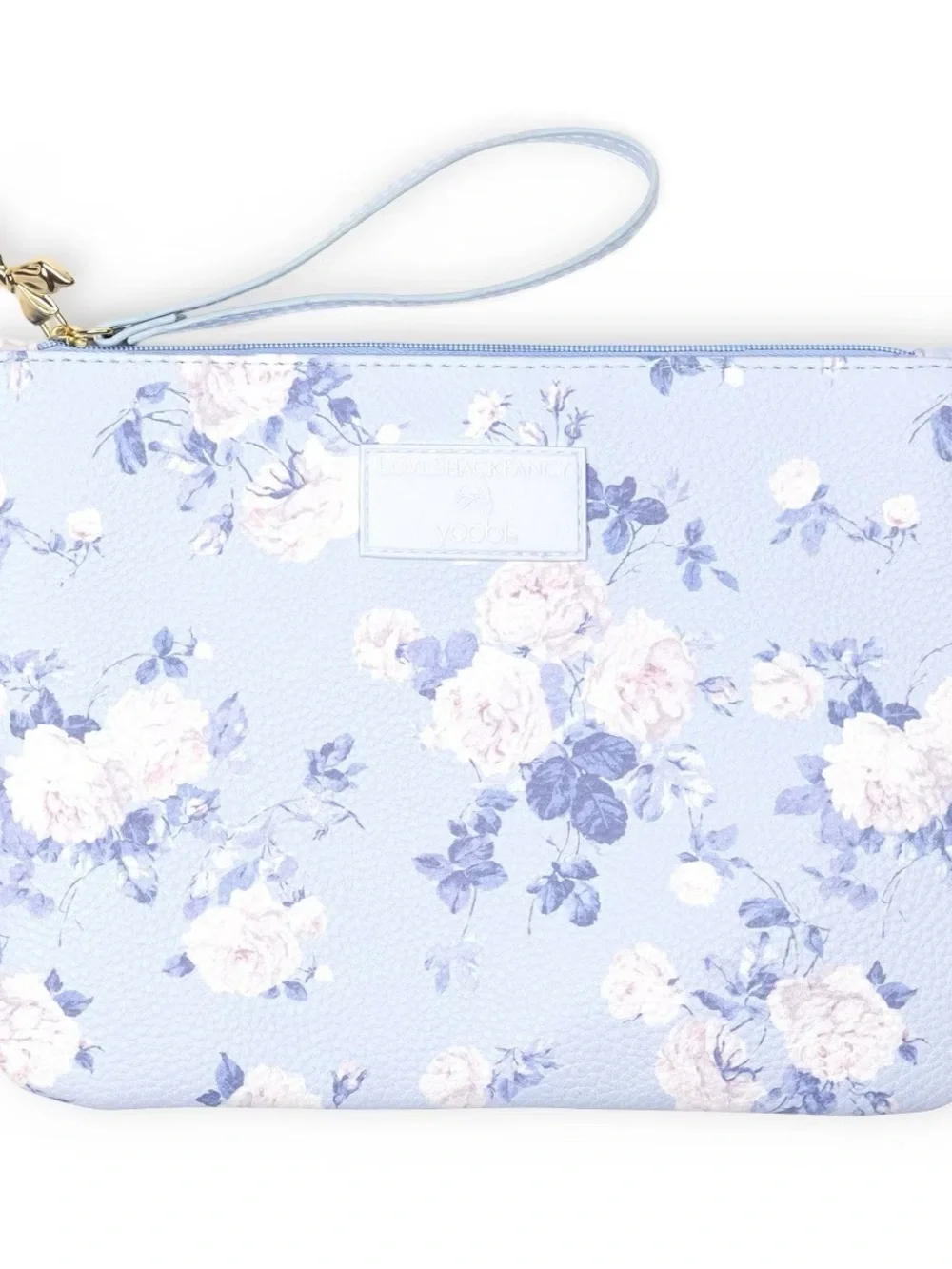 Love Shack Fancy Accessory Pouch Floral Pencil Case Wristlet Everblooming Blue